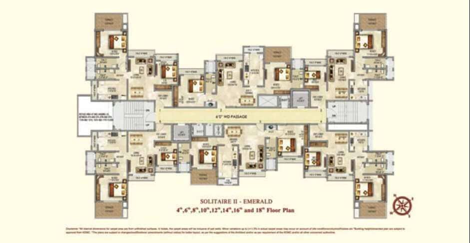 Tycoons Valley 2 BHK Floor Plan